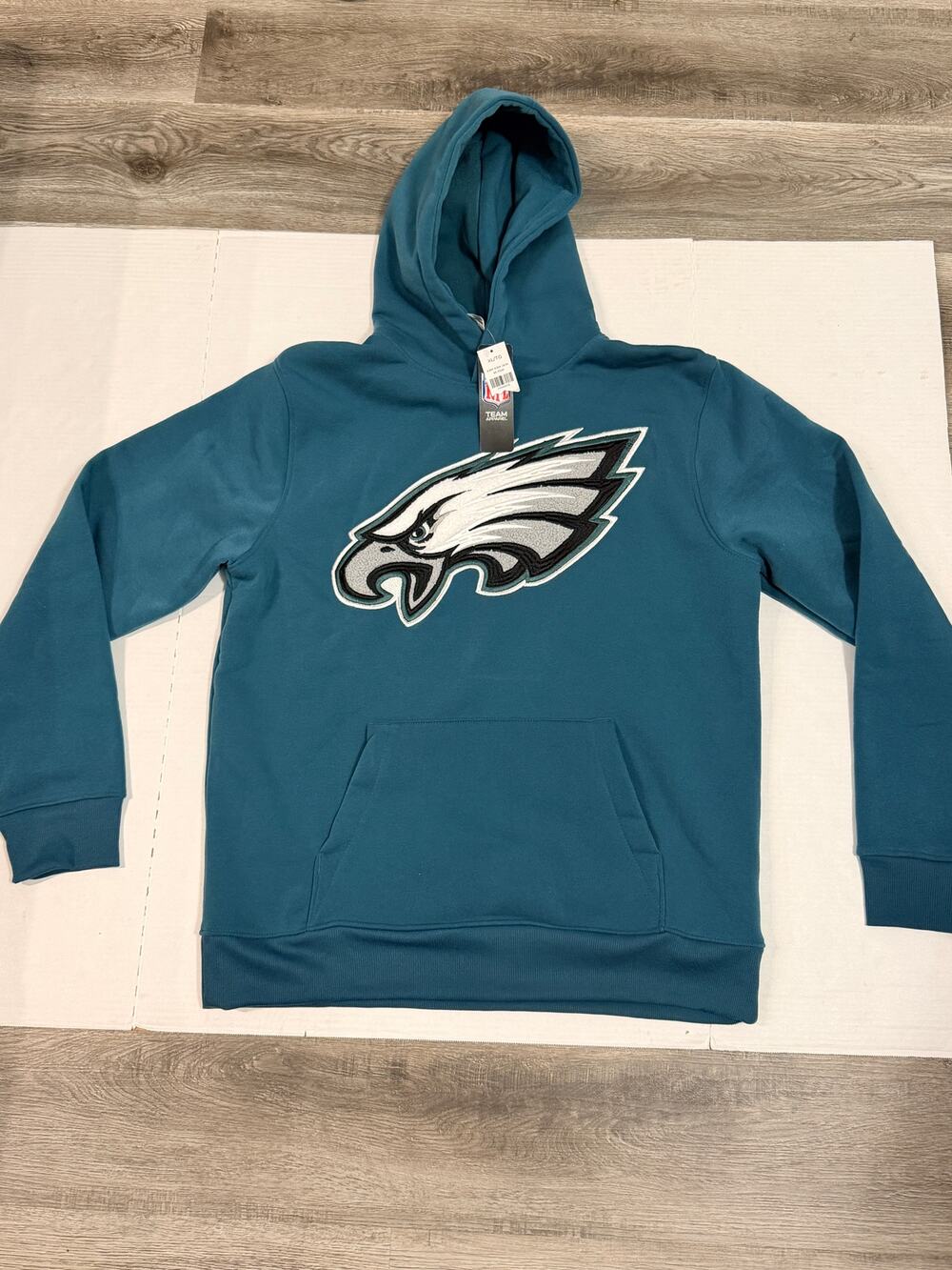 Philadelphia Eagles NFL Team Apparel Hoodie Mens XL Teal Embroidered Logo NWT